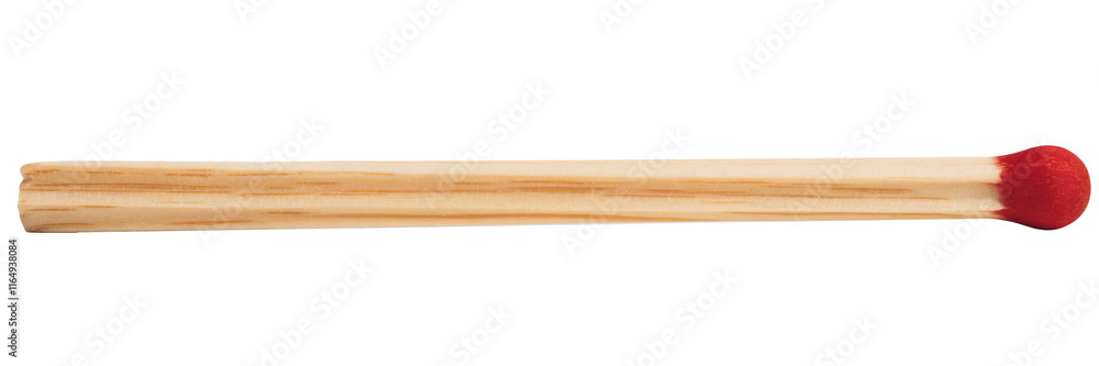 High-Quality PNG wooden matchstick with red tip isolated on white background High-Quality PNG wooden matchstick with red tip isolated on white background