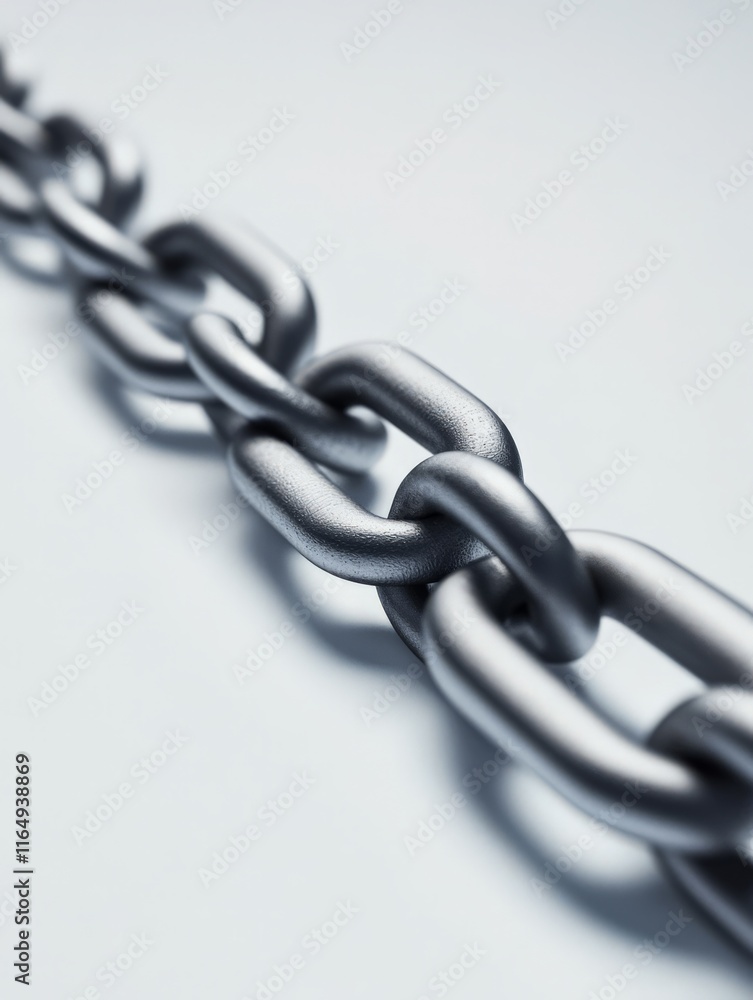A close-up of a metallic chain, showcasing its links and texture. A close-up of a metallic chain, showcasing its links and texture.