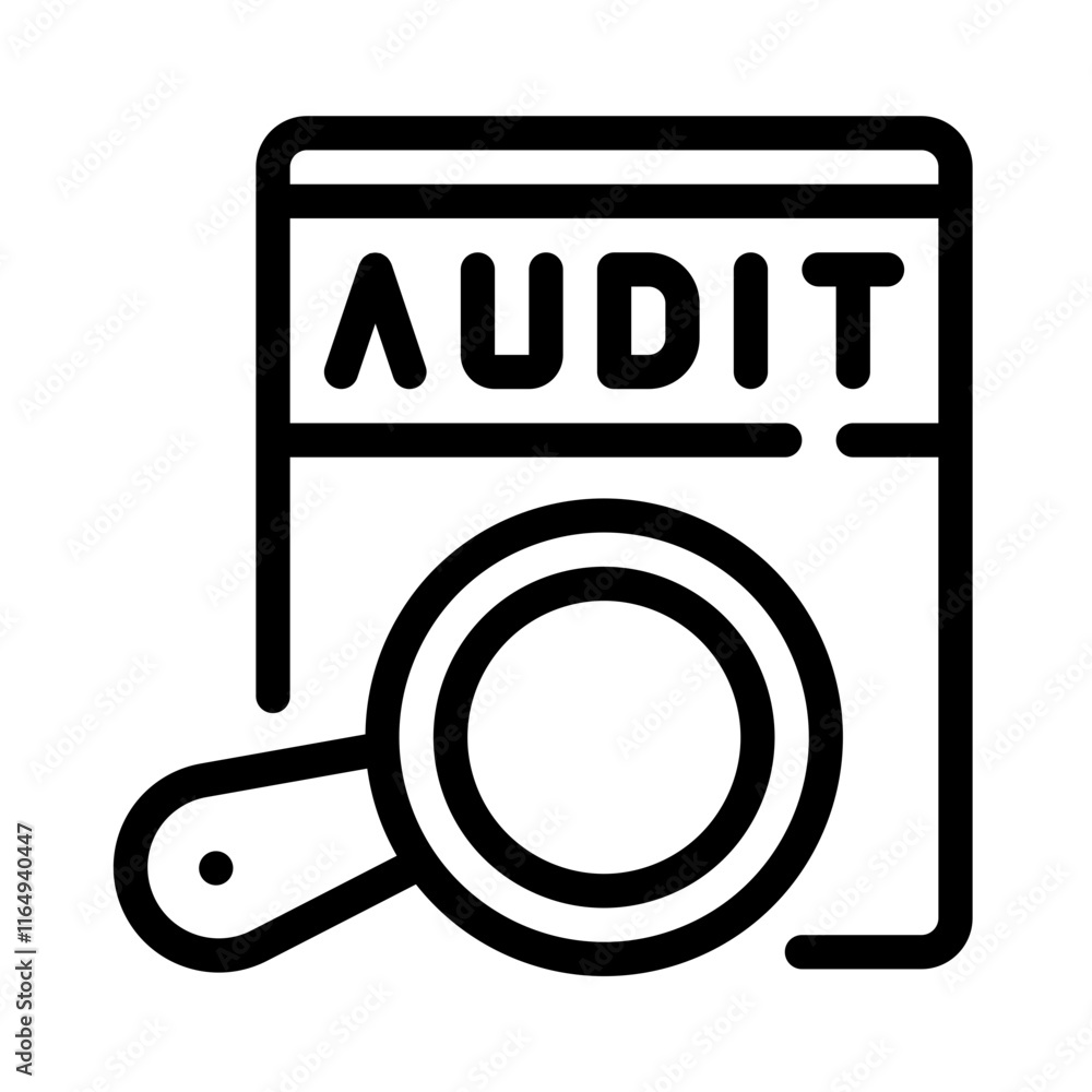 Icon Audit Report With Style Outline