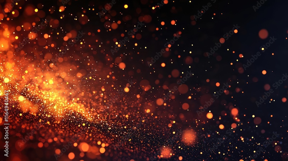 Fireworks abstract background concept. A stunning display of glowing orange particles in a vibrant dark background. Fireworks abstract background concept. A stunning display of glowing orange particles in a vibrant dark background.
