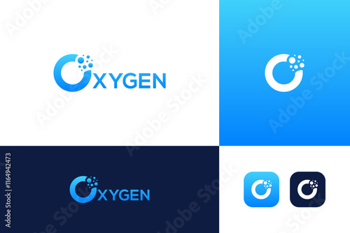 Oxygen bubble logo design vector illustration