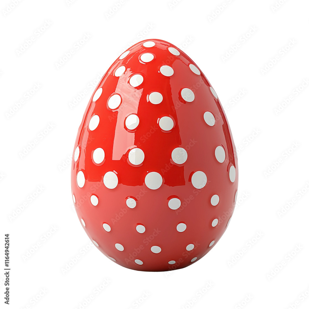 Red Polka Dot Decorative Egg Red Polka Dot Decorative Egg