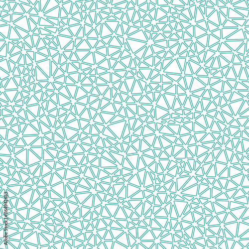 Geometric background. Tiny triangles size. Solid Color style. Rounded triangles outlined. Repeatable pattern. Oceanic Harmony. Awesome vector tiles. Seamless vector illustration.