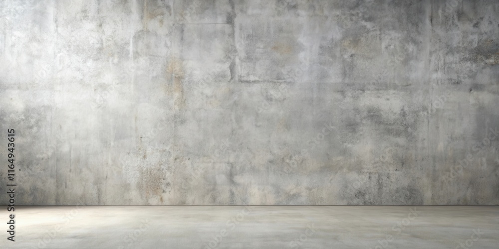 Empty Room with Weathered Concrete Wall and Floor Featuring Subtle Light Reflection Empty Room with Weathered Concrete Wall and Floor Featuring Subtle Light Reflection