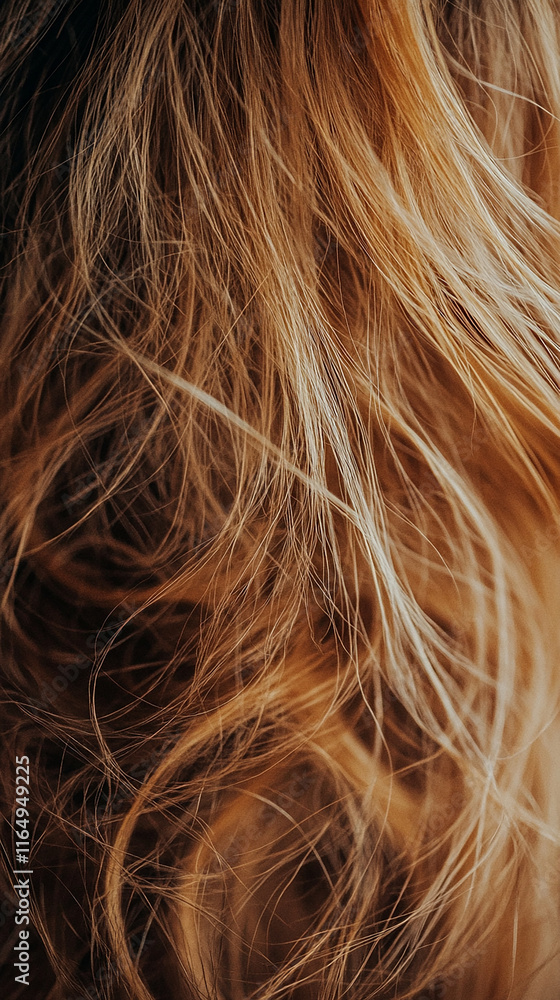 Naklejka premium Close-up of messy, tangled hair strands