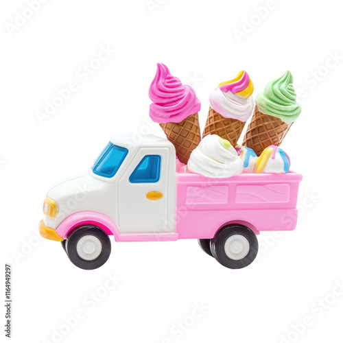 Colorful Toy Ice Cream Truck for Kids photo