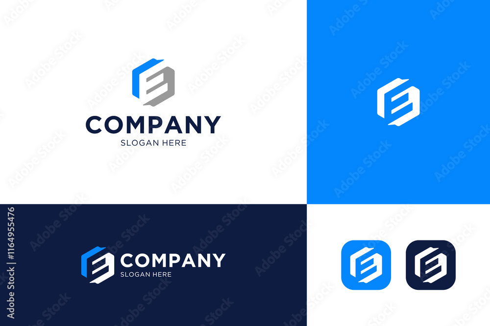 initial E accounting logo design initial E accounting logo design