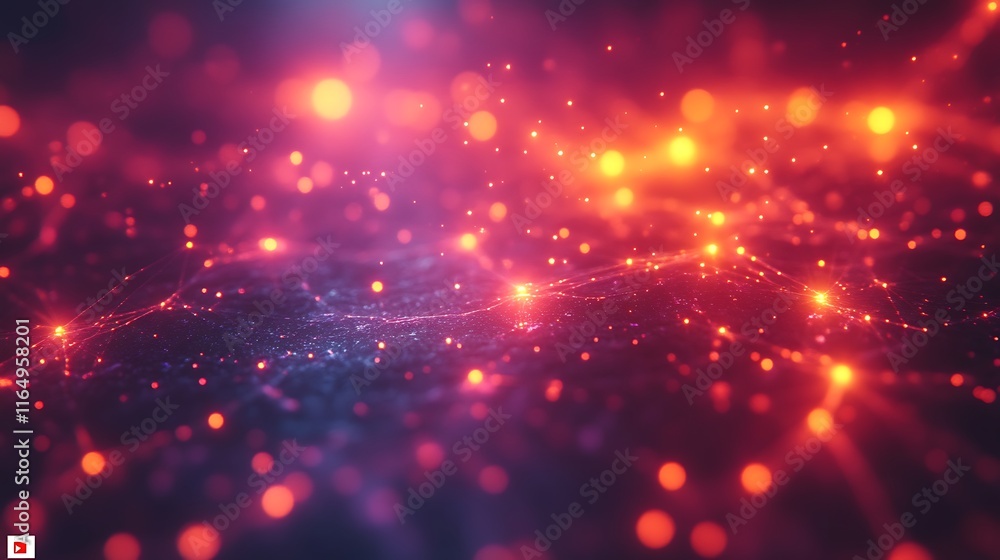 Obraz premium Abstract Red And Purple Light Network Background