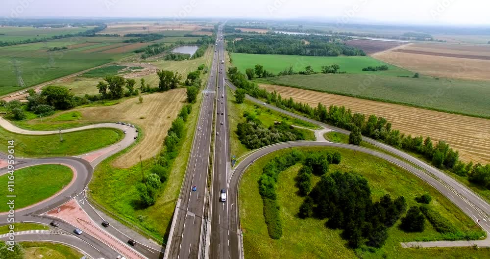 Highway Traffic Aerial View Highway Traffic Aerial View