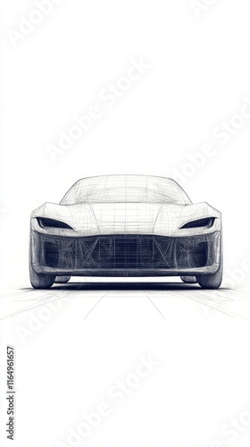 Abstract Car Design Sketch - Futuristic Vehicle Concept