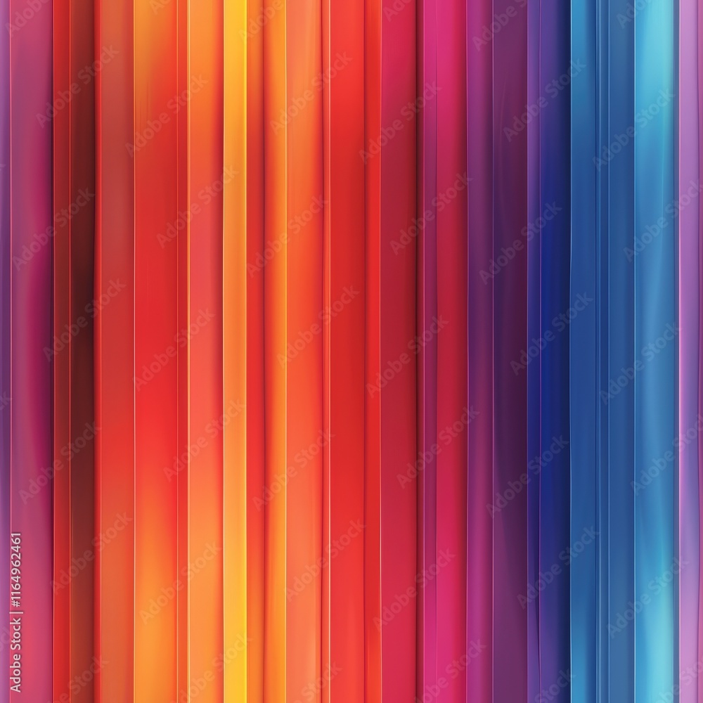 Obraz premium A vibrant gradient of colors featuring vertical stripes in warm and cool tones.