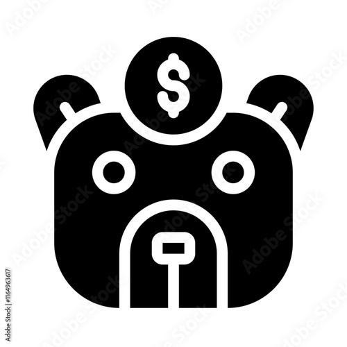Icon Savings Piggybank With Style Glyph