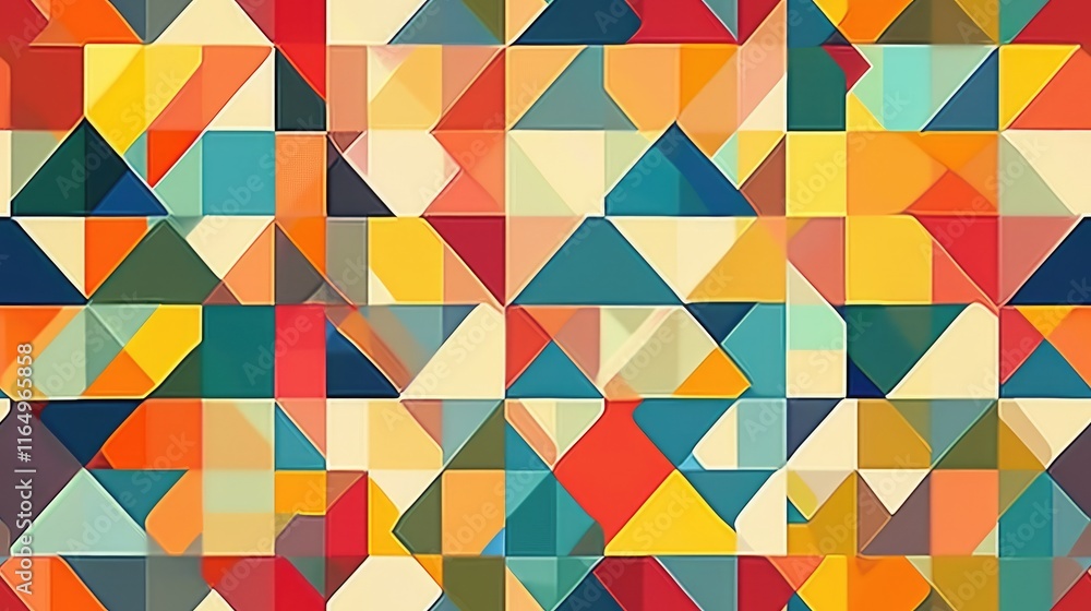 A vibrant abstract composition featuring colorful geometric shapes and patterns. A vibrant abstract composition featuring colorful geometric shapes and patterns.