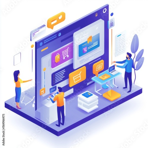 E commerce Website Development Team Collaboration UI UX Design Online Shopping