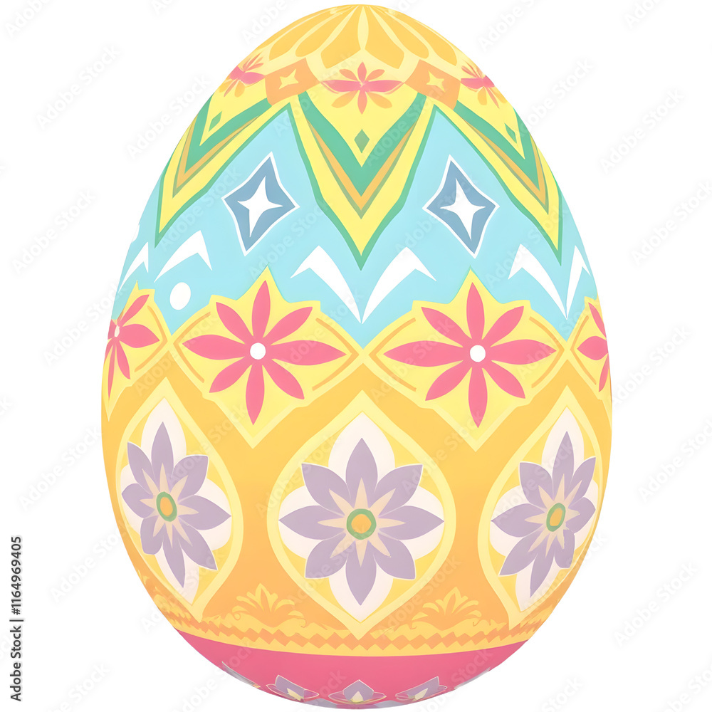 An Easter egg with a pastel pattern. png isolated background. transparent background. An Easter egg with a pastel pattern. png isolated background. transparent background.