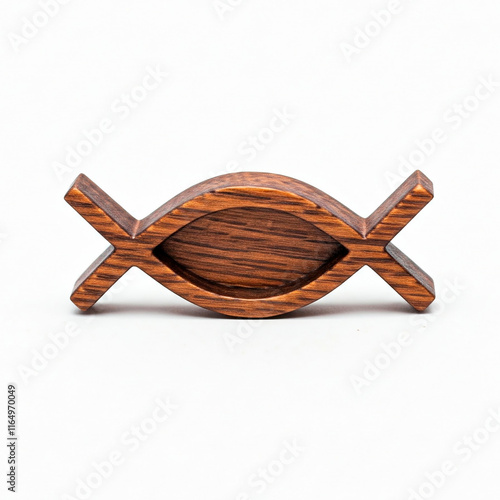 Ingwaz rune sign in Wooden sculpture photo