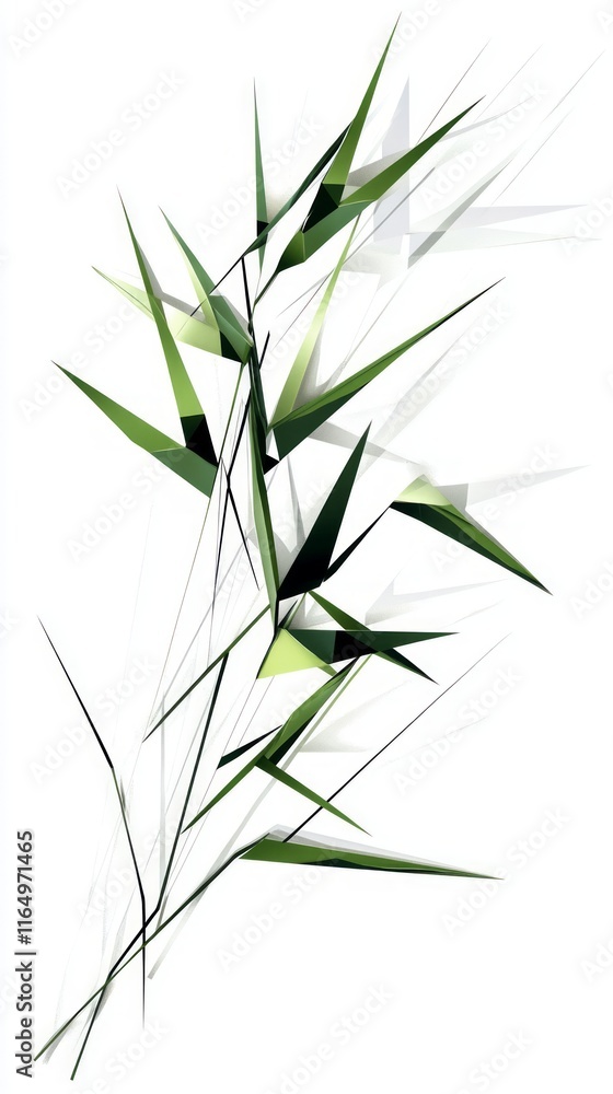 Fototapeta premium Abstract Geometric Bamboo Art