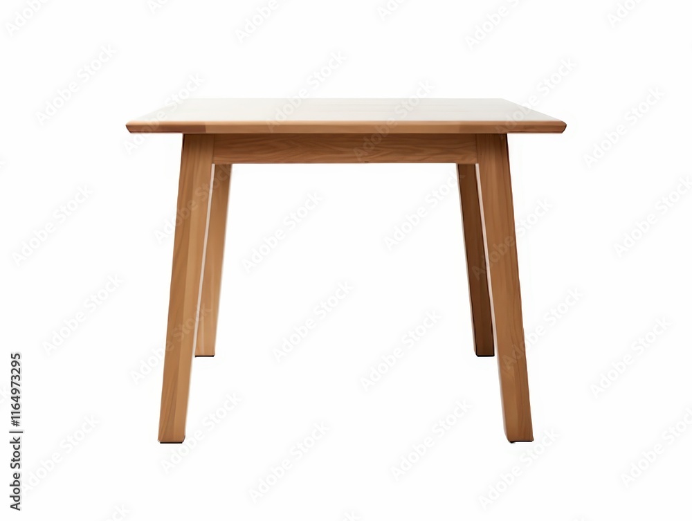 Modern Wooden Table Isolated on White Background for Contemporary Interior Design, Furniture Display or Minimalist Aesthetic Modern Wooden Table Isolated on White Background for Contemporary Interior Design, Furniture Display or Minimalist Aesthetic