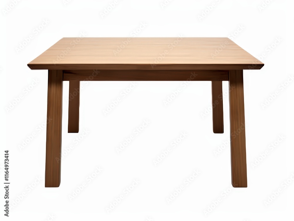 Modern Wooden Table Isolated on White Background Perfect for Minimalist Interior Decor and Contemporary Design Projects Modern Wooden Table Isolated on White Background Perfect for Minimalist Interior Decor and Contemporary Design Projects