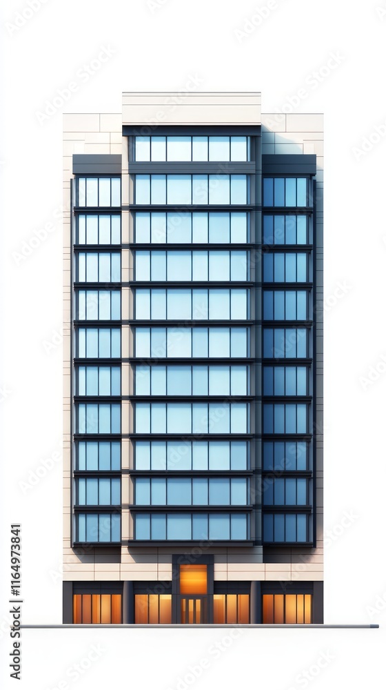 Modern Architectural Design of a Contemporary High-Rise Building Modern Architectural Design of a Contemporary High-Rise Building