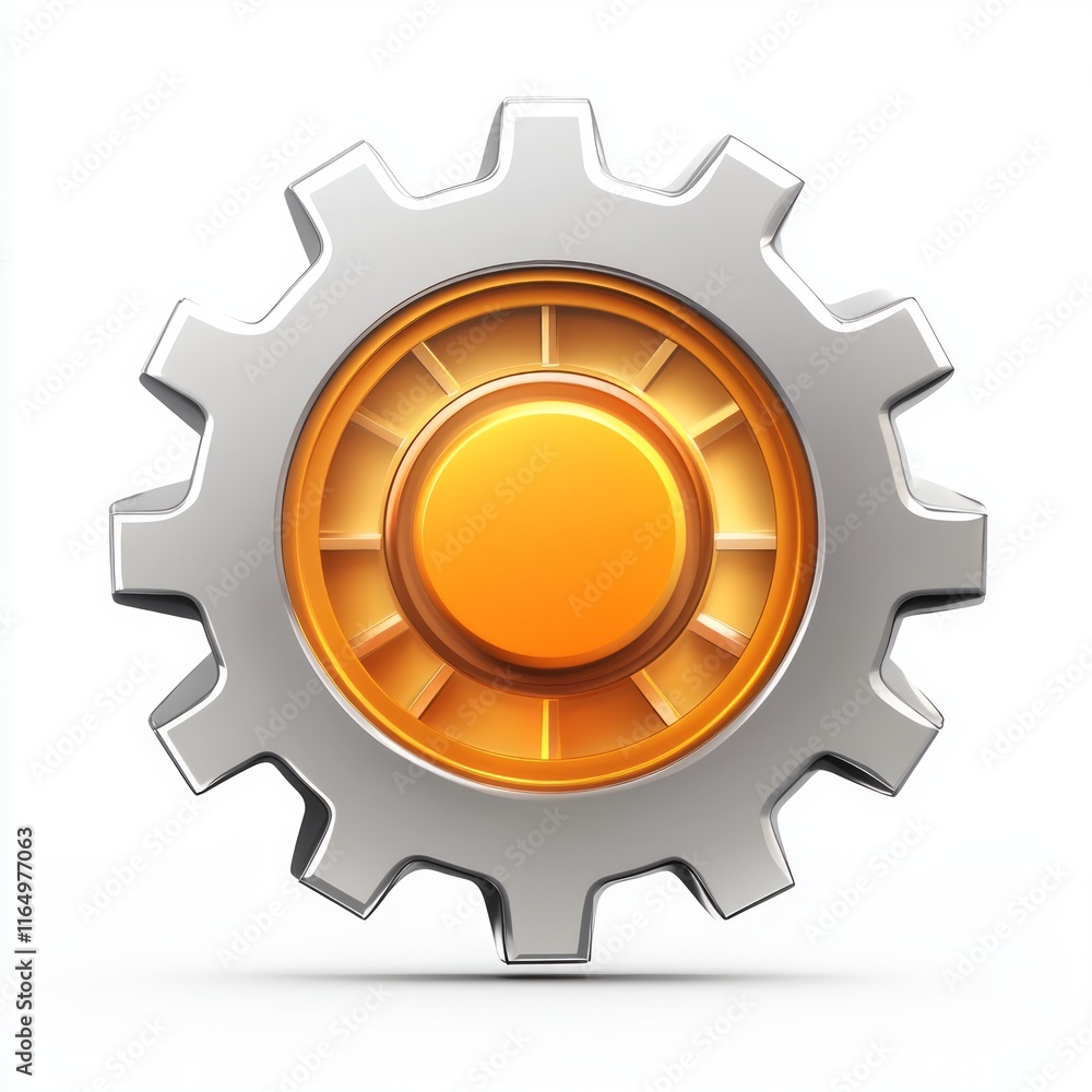 3D Rendered Gear Graphic - Industrial Mechanism 3D Rendered Gear Graphic - Industrial Mechanism