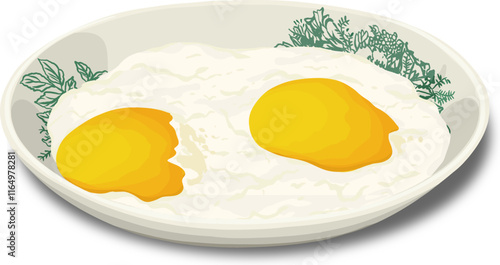 Half-Boiled Egg vector illustration