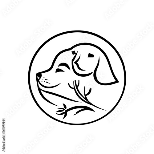 dog and cat sitting silhouette simple logo, rescue or pet rescue symbol