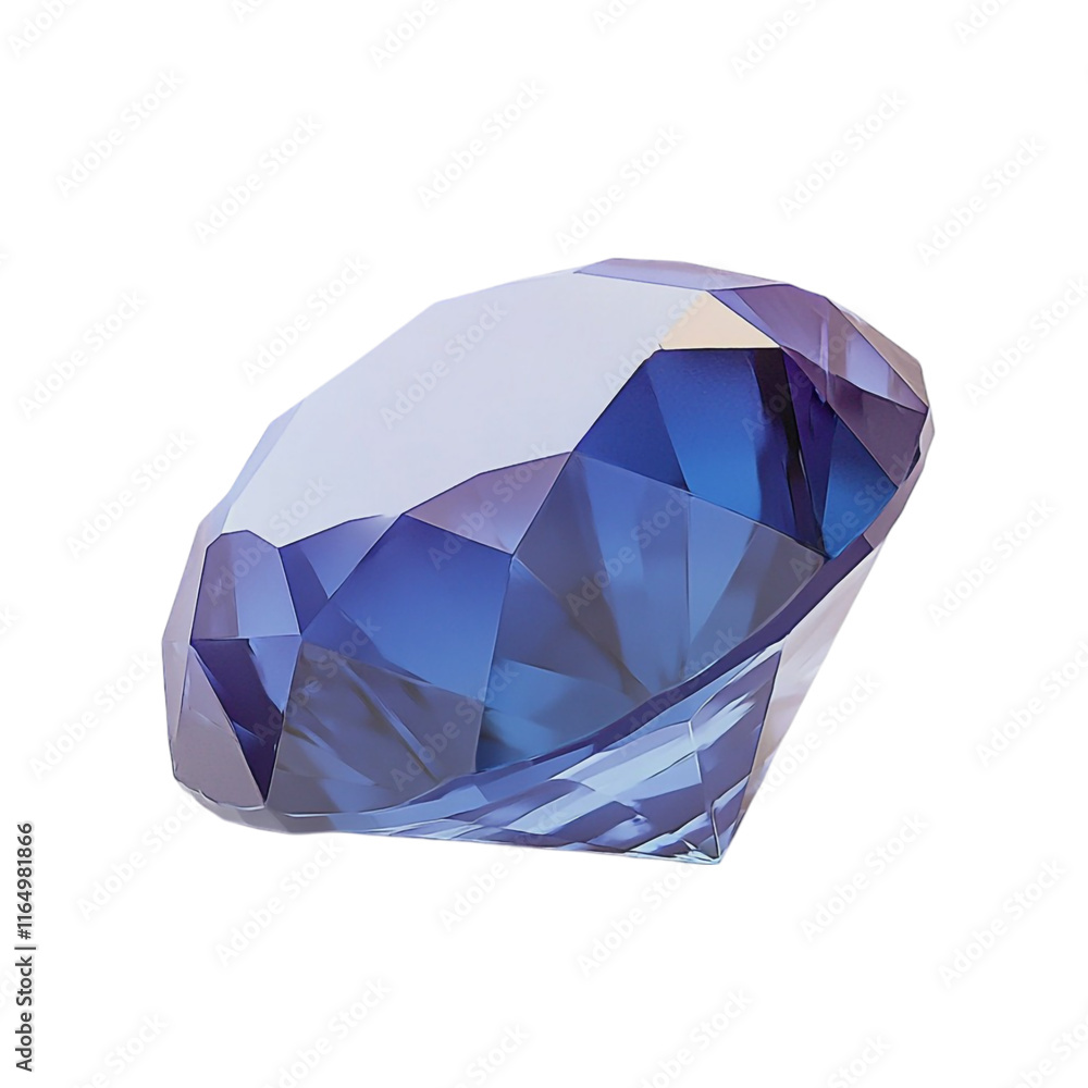 Blue Diamond 3D Mockup Isolated on Transparent Background Blue Diamond 3D Mockup Isolated on Transparent Background