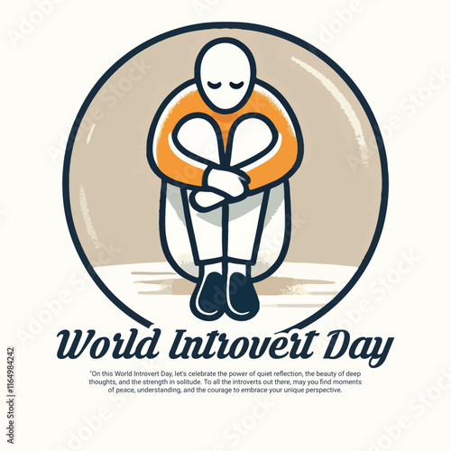 World Introvert Day on January 2nd social media post banner template