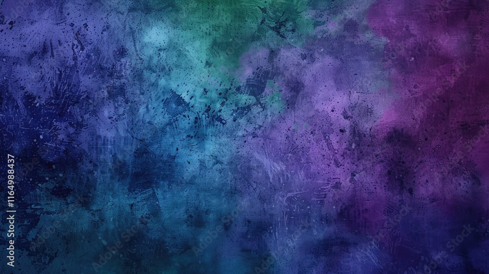 Fototapeta premium Abstract textured background in vibrant shades of purple and green.