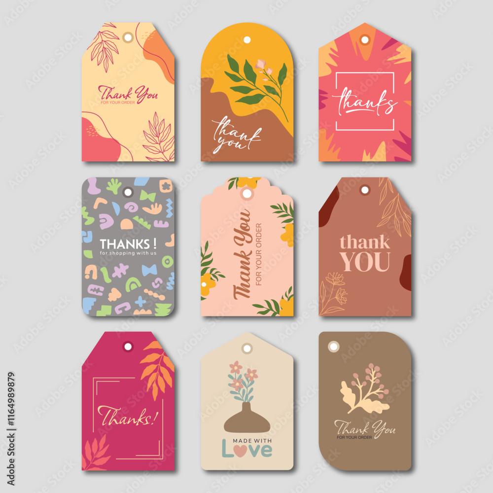 Naklejka premium Gift tag template vector