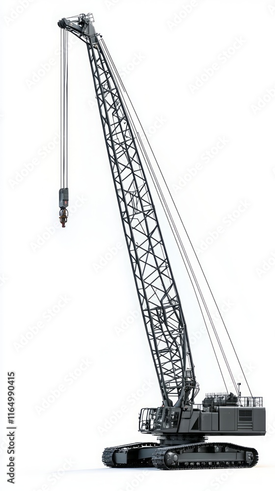 Fototapeta premium Massive Industrial Crane: A Powerful Construction Machine