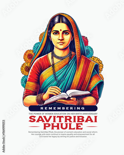 Savitribai Phule Jayanti Celebrating Indias first woman teacher 3rd January social media post banner photo