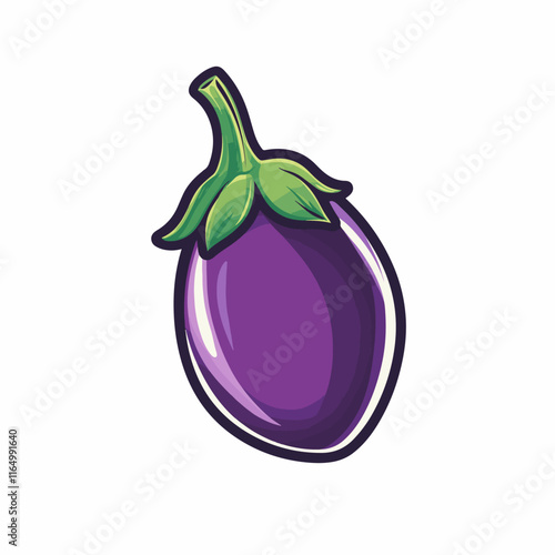 Eggplant icon vector illustration. Eggplant symbol isolated on white background