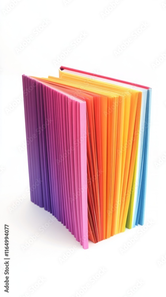 Fototapeta premium Rainbow Colored Book, A Vibrant and Creative Design