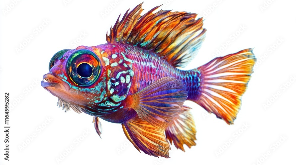 Fototapeta premium Vibrant Tropical Fish with Iridescent Scales