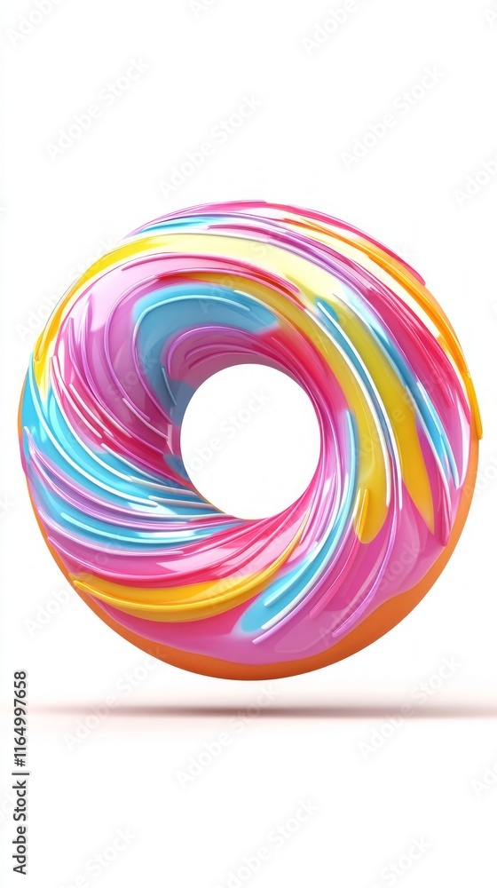 Vibrant Rainbow Donut - A Delicious and Colorful Treat Vibrant Rainbow Donut - A Delicious and Colorful Treat