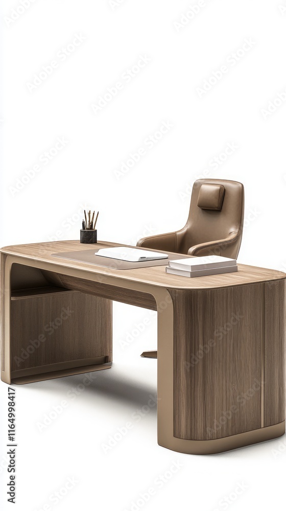 Luxury Executive Office Desk with Leather Chair - Exquisite Modern Design Luxury Executive Office Desk with Leather Chair - Exquisite Modern Design