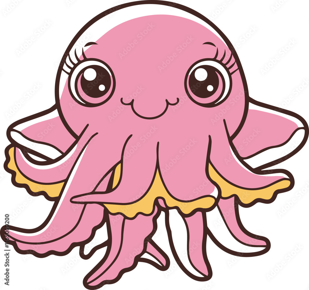 Obraz premium funny octopus cartoon