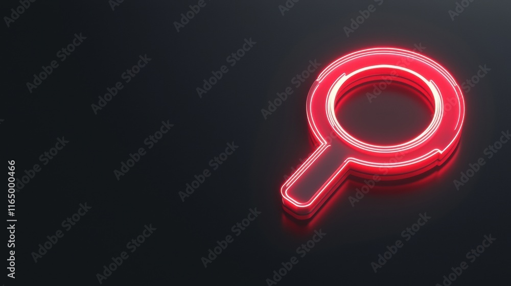 Clean 3D Icon for Targeted Keywords and Search Symbol in High Fidelity Design Clean 3D Icon for Targeted Keywords and Search Symbol in High Fidelity Design