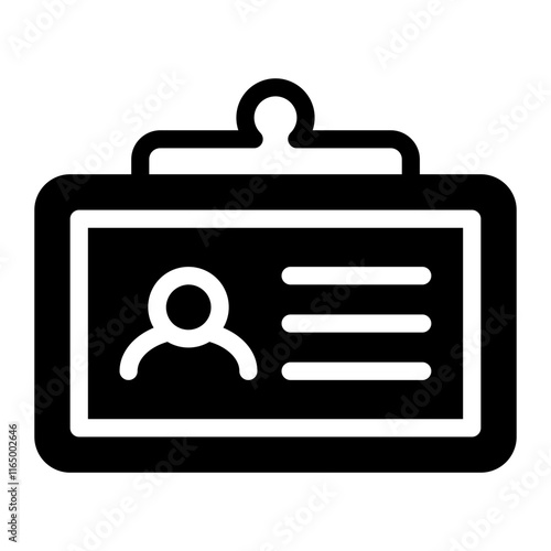 bussines card Solid icon