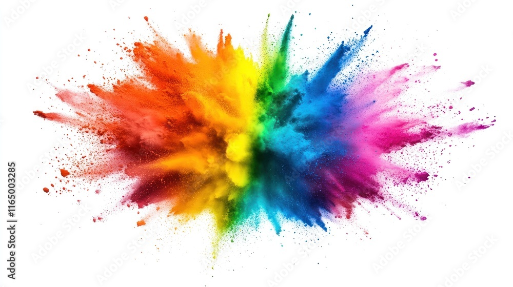 Fototapeta premium Vibrant Colors Explode in a Cloud of Powder