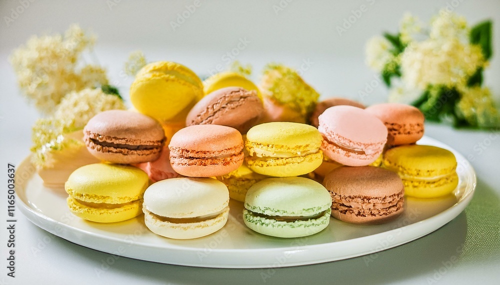 Fototapeta premium Macarons: a symbol of elegance and style. 