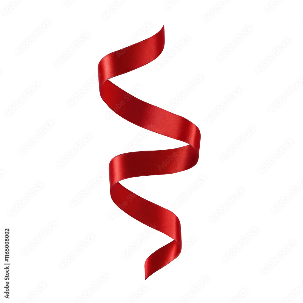Red ribbon roll satin bow on transparent background PNG Generative AI Red ribbon roll satin bow on transparent background PNG Generative AI