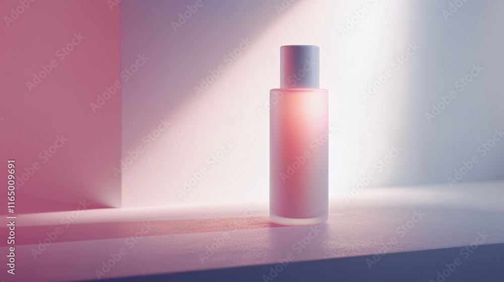 Stylish pink perfume bottle in soft lighting, highlighting elegance and luxury. Ideal for enhancing your fragrance collection today. Stylish pink perfume bottle in soft lighting, highlighting elegance and luxury. Ideal for enhancing your fragrance collection today.