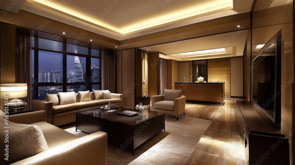 Luxury Suite with City View at Night Luxury Suite with City View at Night