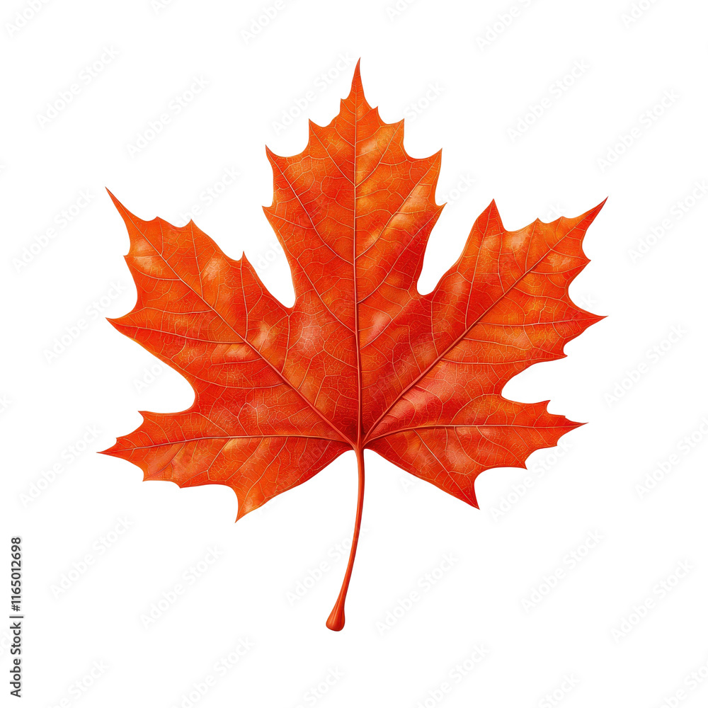 custom made wallpaper toronto digitalVibrant Red Maple Leaf on Dark Background