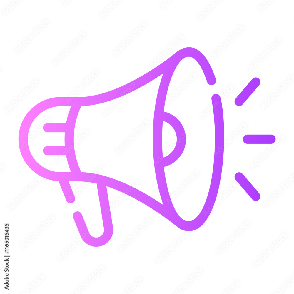megaphone Line Gradient Icon megaphone Line Gradient Icon