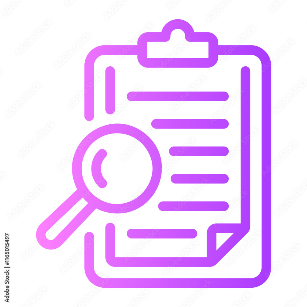 survey form Line Gradient Icon survey form Line Gradient Icon