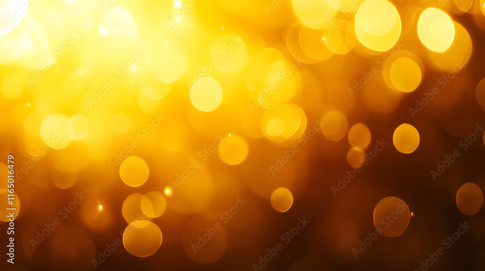 Obraz premium An abstract background featuring blurred ochre yellow lights.